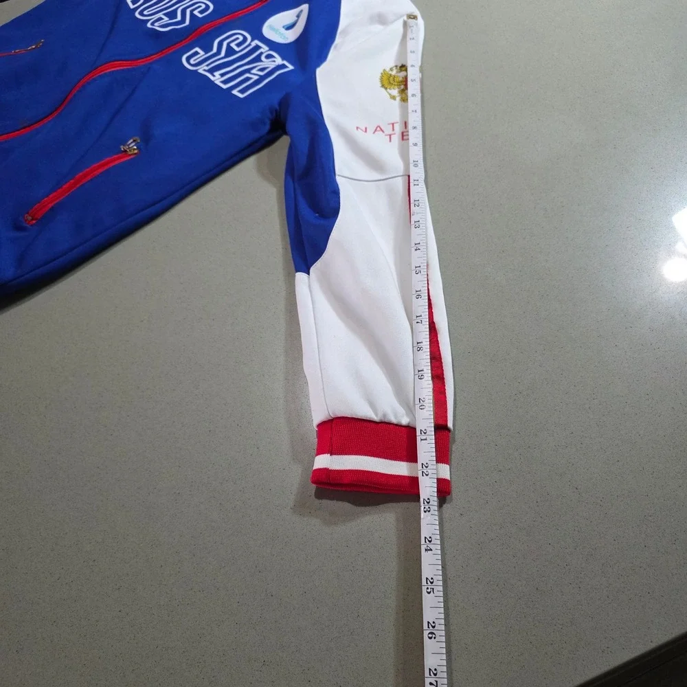 Russia National Team Track Jacket Blue White Red Full Zip Mens Large Fits like M